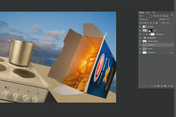 Návod na Photoshop „Penne Rigate“: 2.3 Horizont