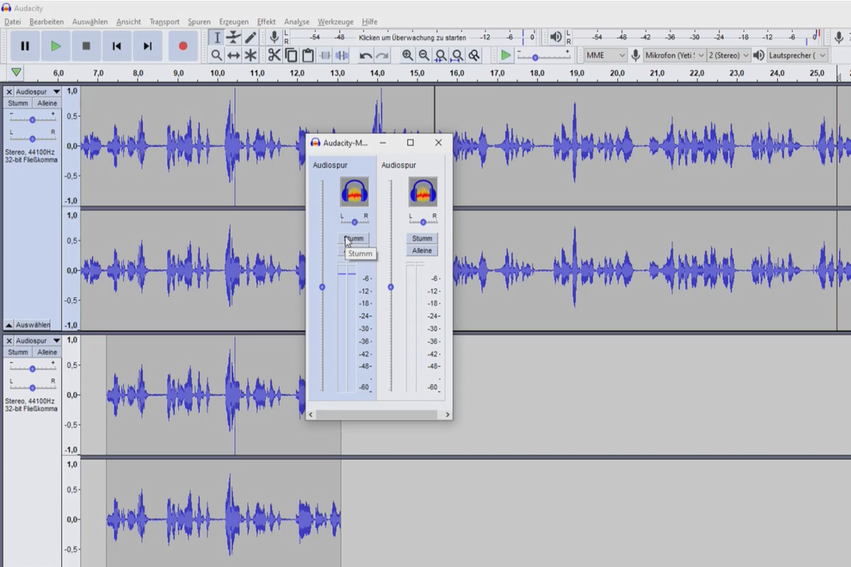 Oman podcastin luominen: 6.4 Kierros Audacity-alustalla