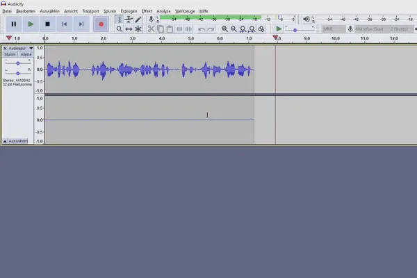 Eigenen Podcast erstellen: 6.6 Durchführung einer Aufnahme in Audacity