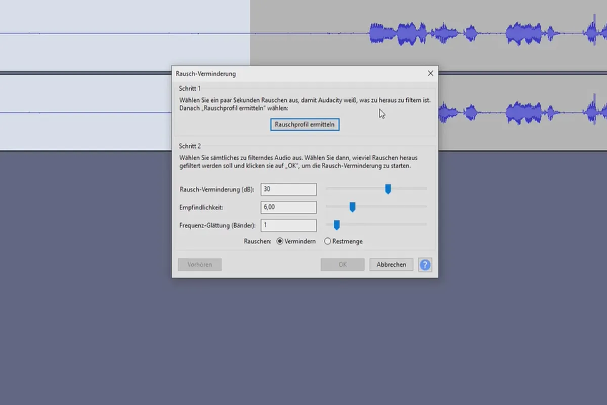 Eigenen Podcast erstellen: 7.3 Audacity – Rauschentfernung, Störgeräusche entfernen