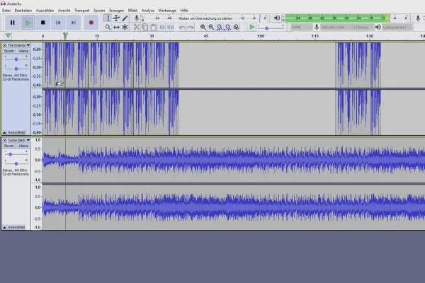 Eigenen Podcast erstellen: 8.3 Audacity – Musikspur hinzufügen und in den Hintergrund platzieren