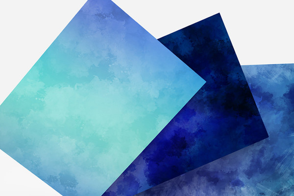 High-resolution textures: colorful watercolors in blue