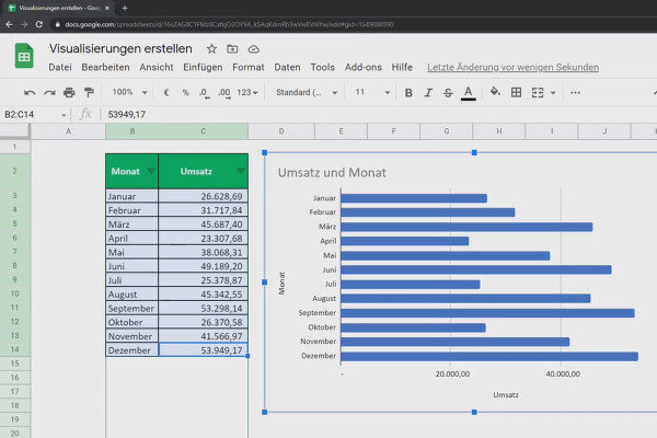 Google Sheets eğitimi: 7.2 Sutun ve Çubuk Grafikleri