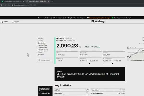 Google Sheets-Tutorial: 9.1 Google Finance