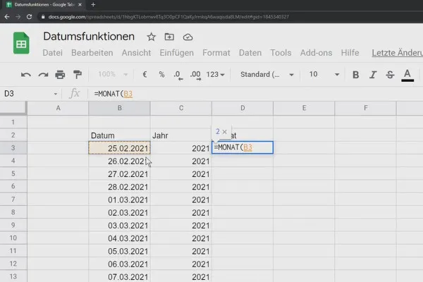 Οδηγός Google Sheets: 10.5 Λειτουργίες Ημερομηνίας