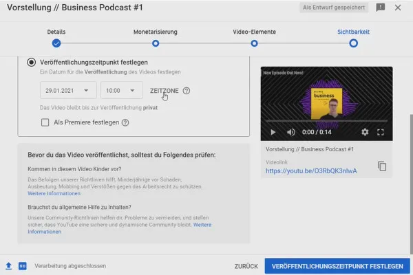 Eigenen Podcast erstellen: 16.6 Folgen als YouTube-Video hochladen – Step by Step
