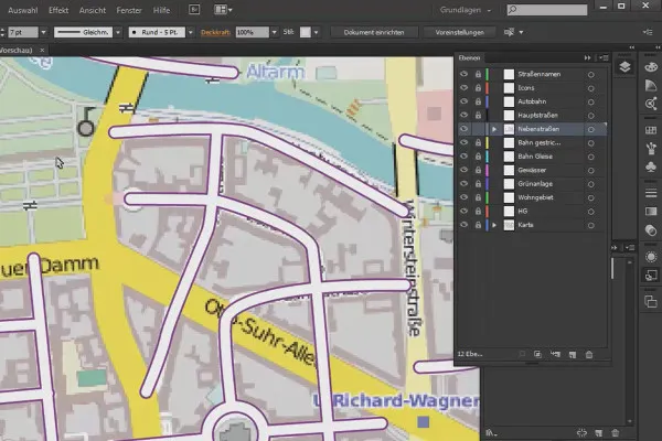 Kartografie (Anfahrtskarten zeichnen) mit Illustrator - Teil 1