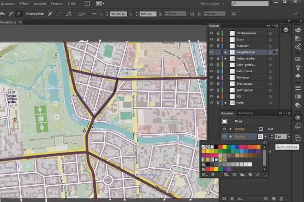 Kartografia (rysowanie map dojazdu) za pomocą Illustratora - Część 2
