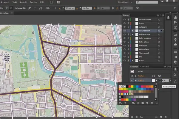 Kartografie (Anfahrtskarten zeichnen) mit Illustrator - Teil 2