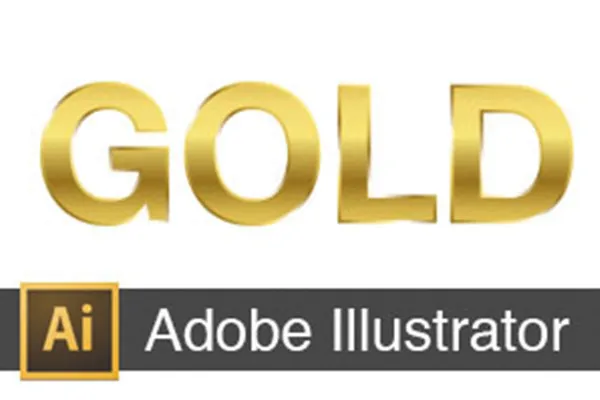 Adobe Illustrator - efekt złota na tekście