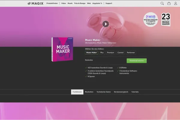 Eigene Musik erstellen mit Magix Music Maker: 02 | Programmbezug
