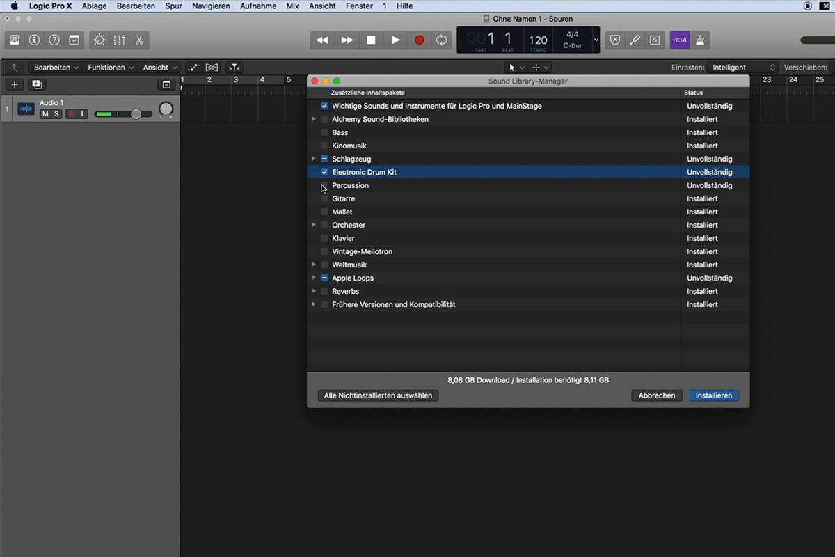 Logic Pro X ile müzik prodüksiyonuna giriş: 1.2 Logic'u doğru şekilde ayarlamak