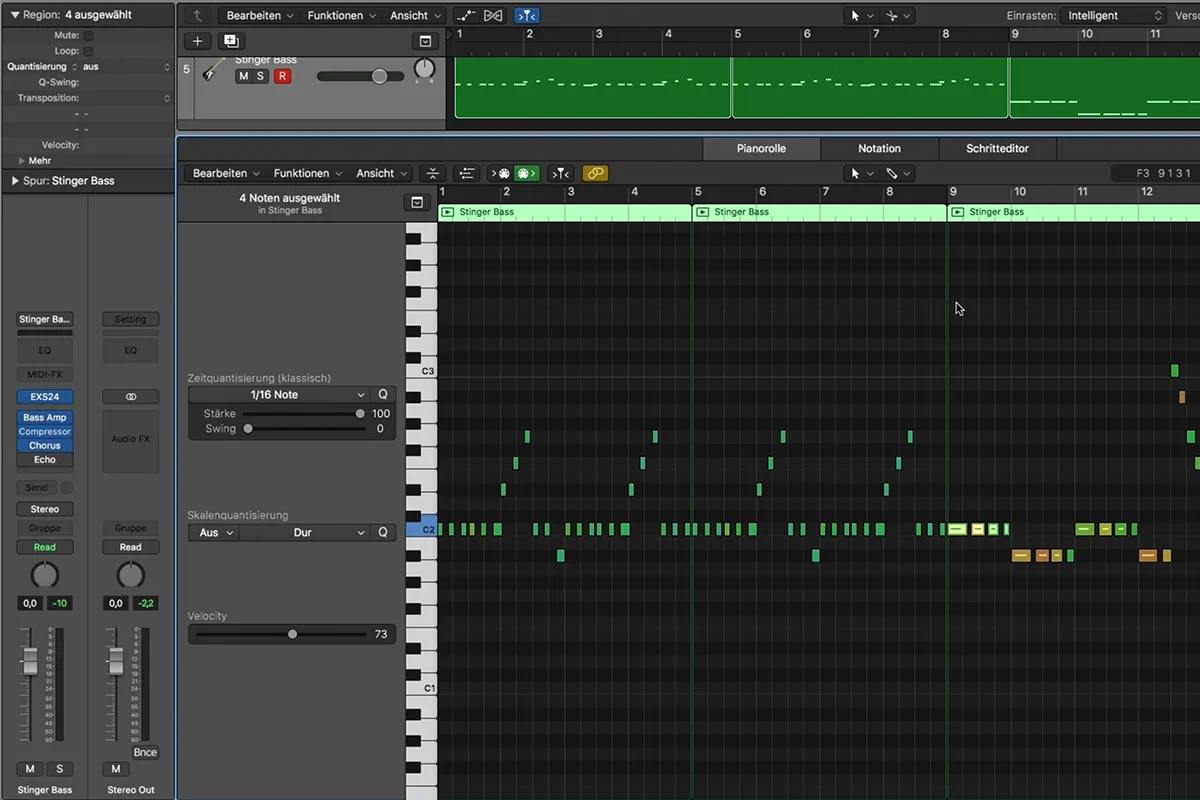 Einstieg in die Musikproduktion mit Logic Pro X: 3.6 MIDI quantisieren
