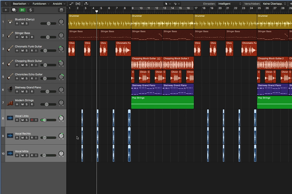 Logic Pro X ile müzik prodüksiyonuna giriş: 4.1 Logic Pro X'te müziği düzenleme