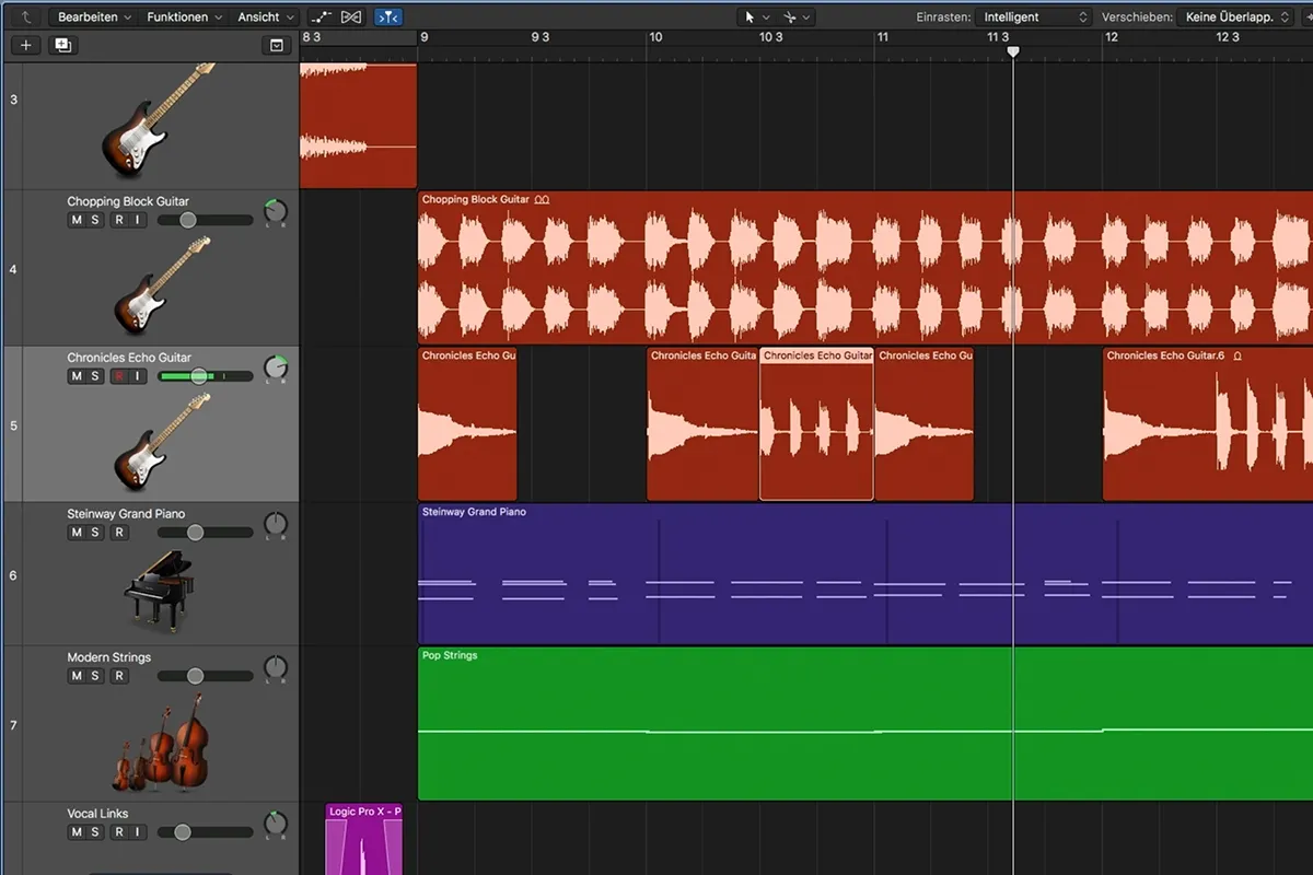 Einstieg in die Musikproduktion mit Logic Pro X: 4.3 Lautstärkenverhältnisse anpassen