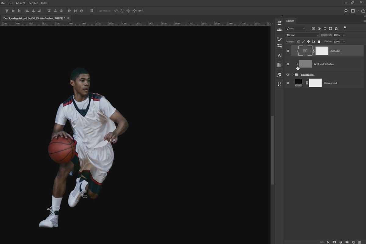 Photoshop-sammansättnings handledning: Sportsanda - Placera och anpassa 2 spelare