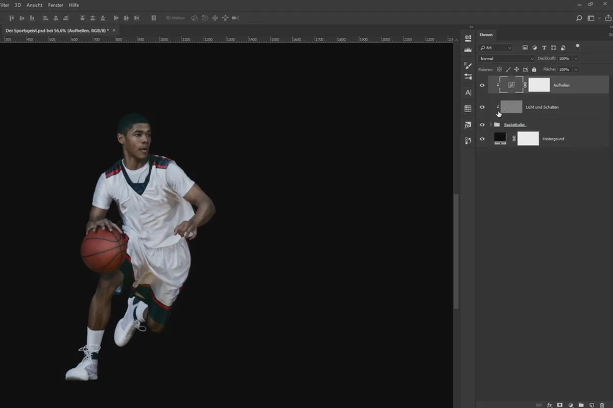 Photoshop-Composing-Tutorial: Der Sportsgeist – 2 Spieler platzieren und anpassen