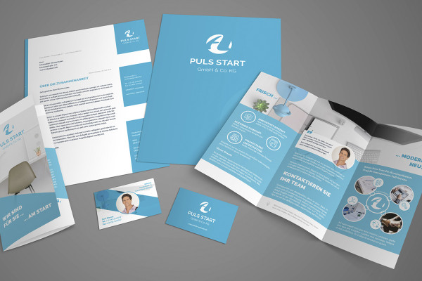 Corporate Design: Briefpapier, Visitenkarten, Flyer – Version 2