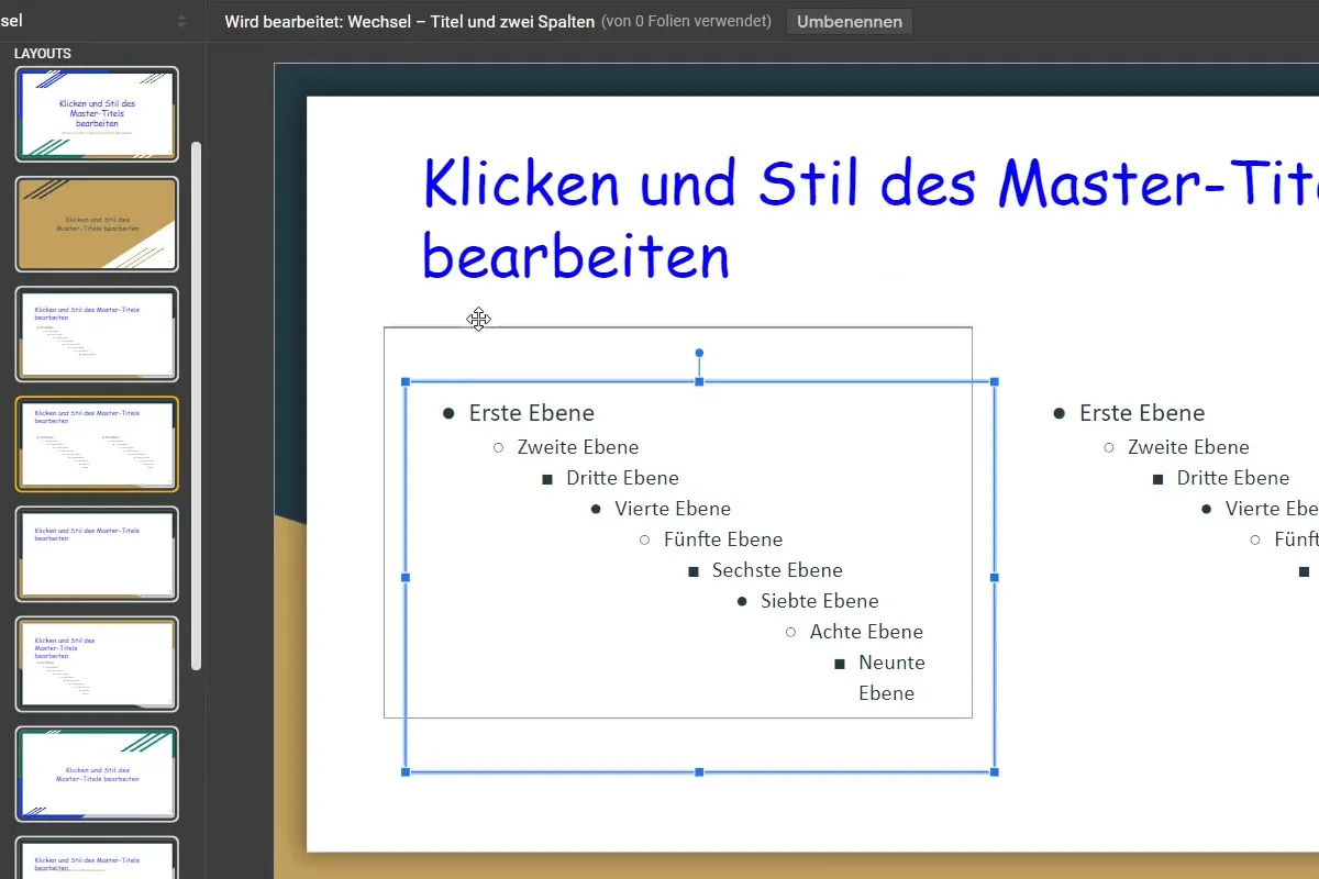 Google Slides-Tutorial: 3.2 | Masterfolien bearbeiten – Platzhalter