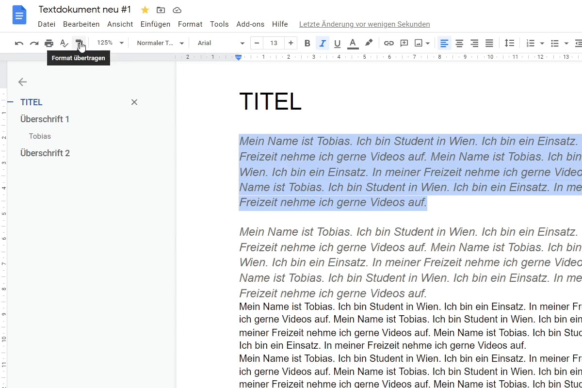 Google Docs tutorial: 4.2 | Transfer format