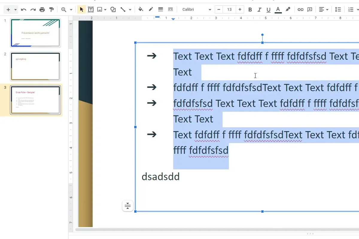 Google Slides-Tutorial: 5.2 | Textformate