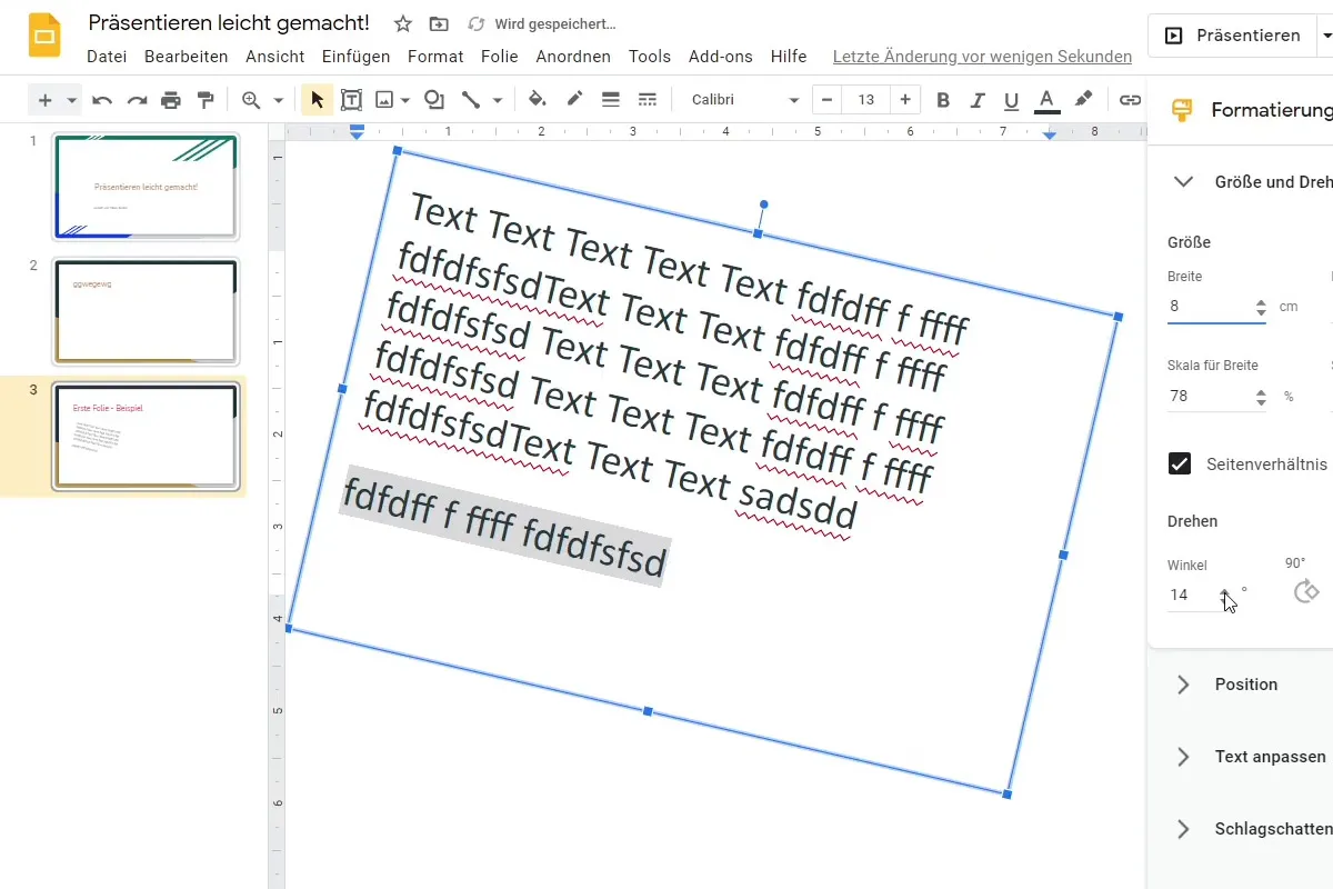 Google Slides-Tutorial: 5.3 | Textoptionen