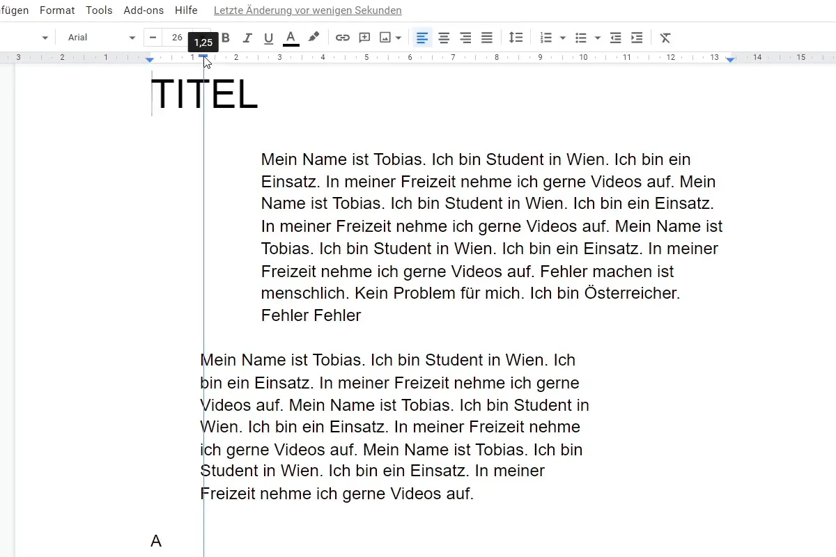 Google Docs-Tutorial: 4.3 | Einzug verringern und vergrößern