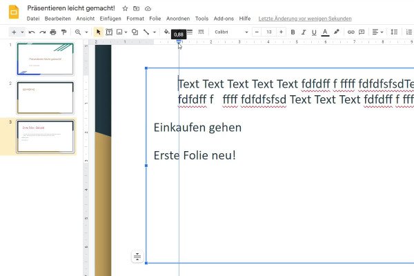 Tutorial di Google Slides: 5.4 | Aumentare / diminuire il rientro.