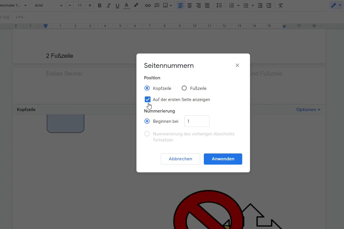 Google Docs Tutorial: 10.2 | Headers and footers