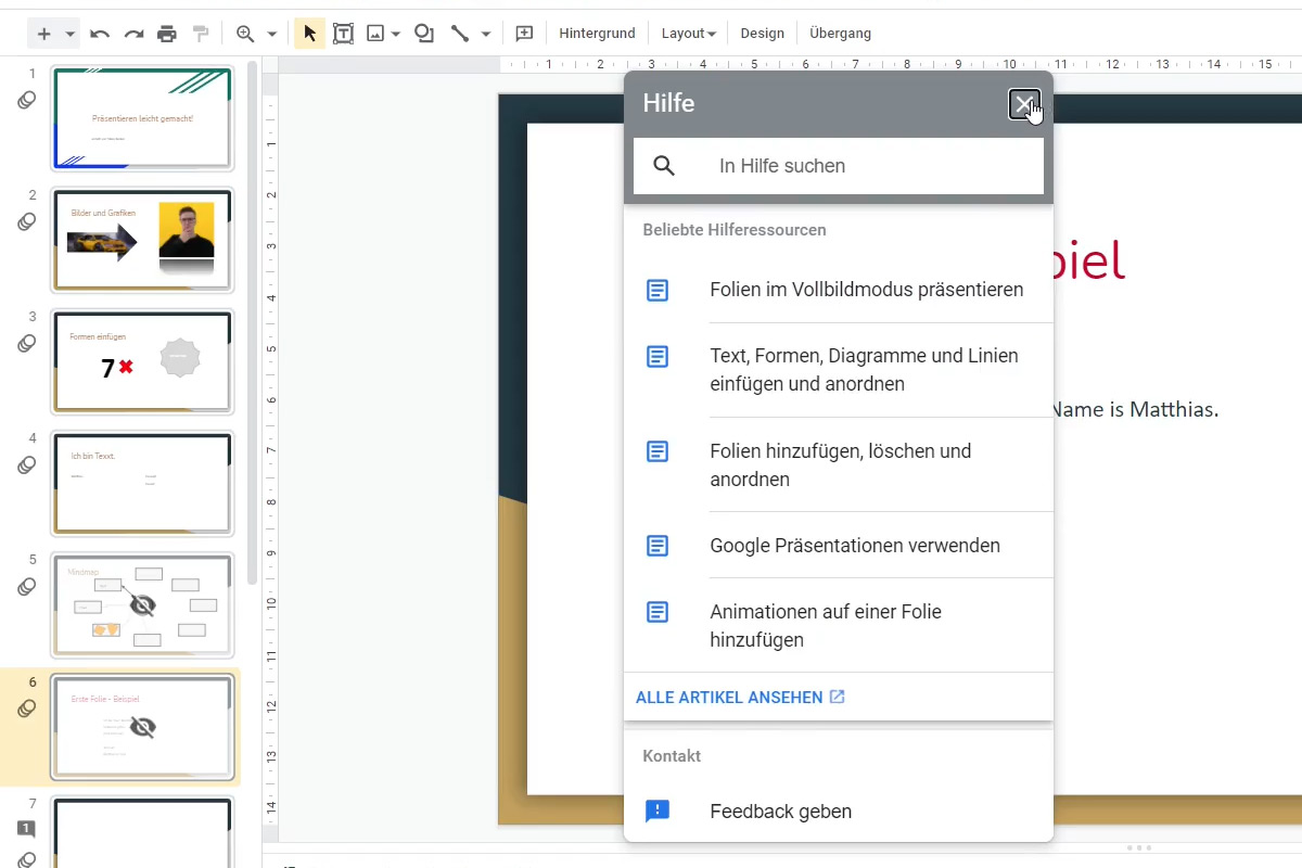 Google Slides: 13.1 | La barra de ayuda