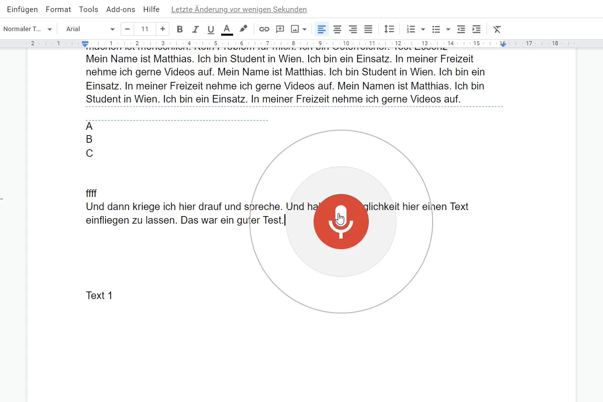 Google Docs Tutorial: 11.5 | Voice input