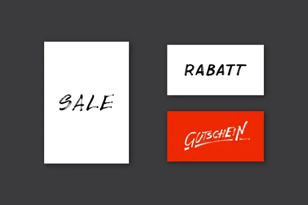 Handlettering Sale & Rabatt: 05 | "Sale", "Rabatt", "Gutschein"