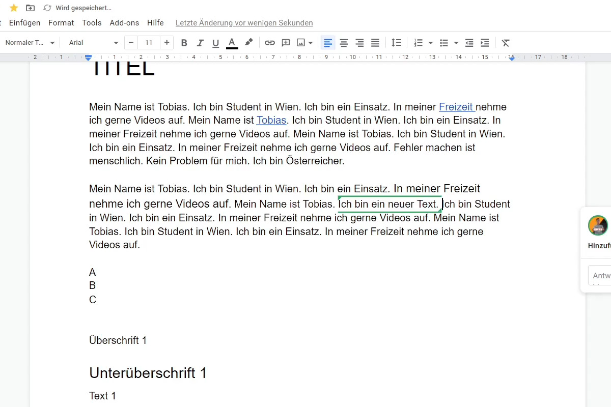 Google Docs tutorial: 5.4 | Suggest function
