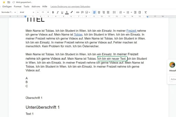 Google Docs-Tutorial: 5.4 | Vorschlagen-Funktion