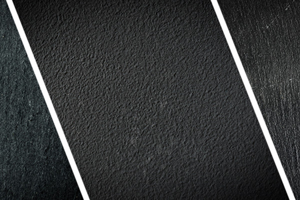 Texture di gesso e ardesia fotorealistiche in nero con vignetta