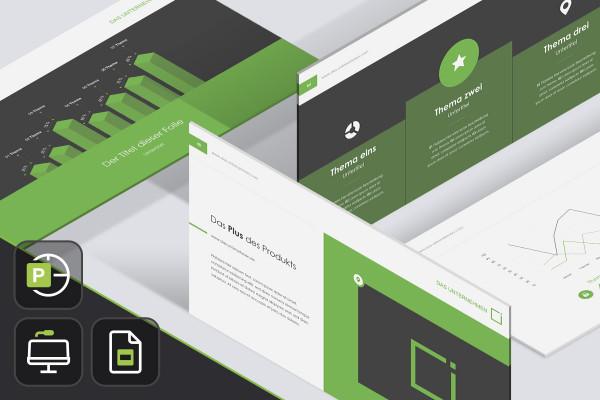 Modelli di diapositive "Square" per PowerPoint, Keynote, Google Slides.