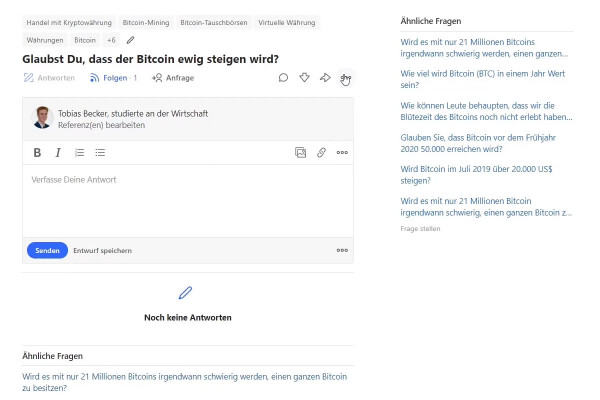 Digital marknadsföring med Quora: 2.7 | Din första fråga