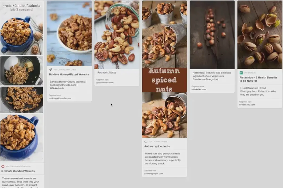 Food-Fotografie mit available Light und Blitzen – 1.2 Inspiration holen: Pinterest-Moodboards zur Ideenfindung nutzen
