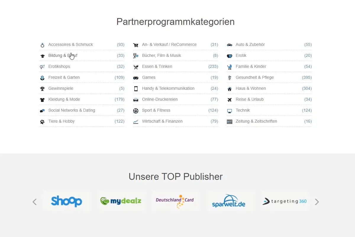 Affiliate-Marketing: 9.1 | Welche Affiliate-Plattformen gibt es?