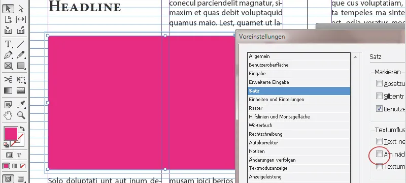 Numatytuosius "Adobe InDesign" nustatymus