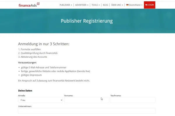 Marketing partnerski: 11.1 | FinanceAds – Przegląd i rejestracja