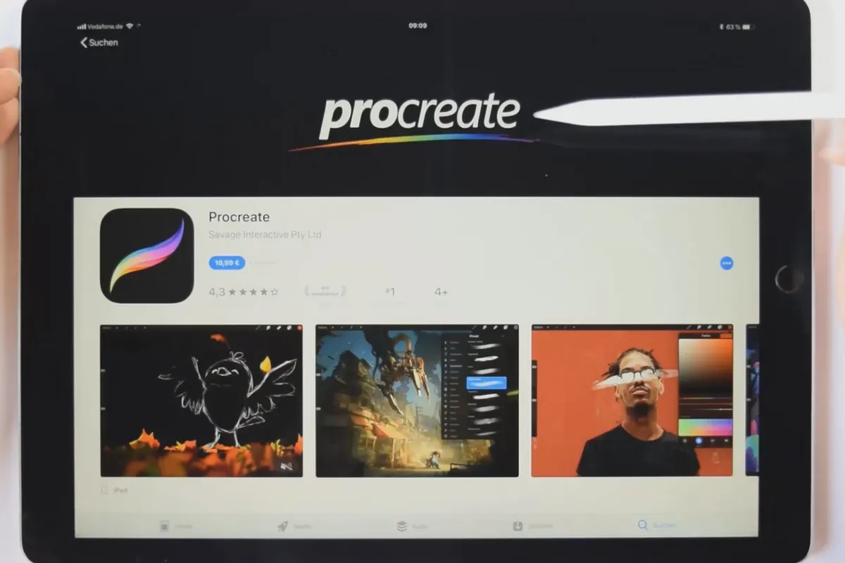 Procreate-Tutorial – Grundlagen zum digitalen Zeichnen auf dem iPad: 1.2 | Pencil koppeln und Procreate installieren