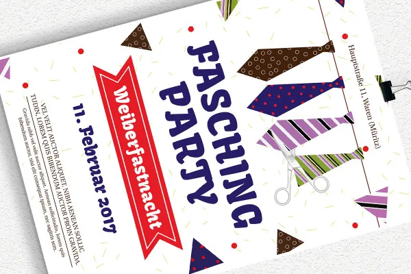 Flyer-Vorlagen für Karneval und Fasching – Version 2