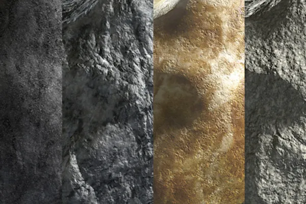 Material for Cinema 4D: Rock and stone shaders - Library file with shaders