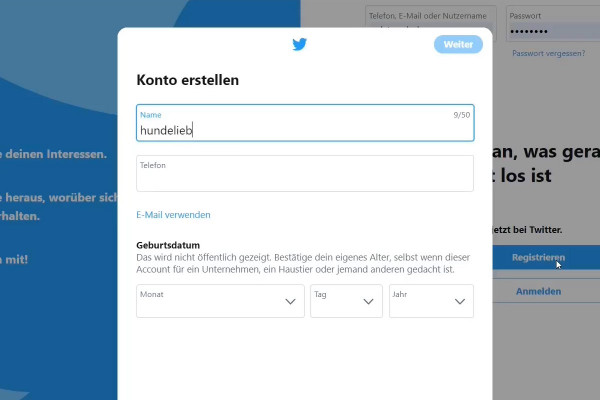 Marketing d'affiliation : Créer un compte Twitter.