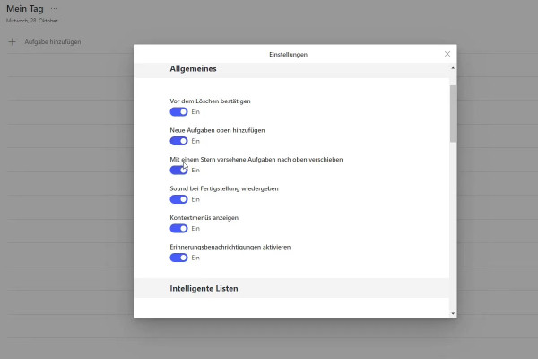 Microsoft To Do: 2.4 | Configuración