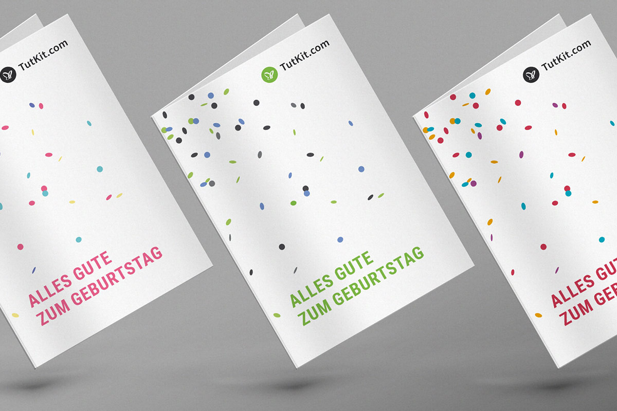 Design-Vorlagen für Geburtstagskarten im Business-Look