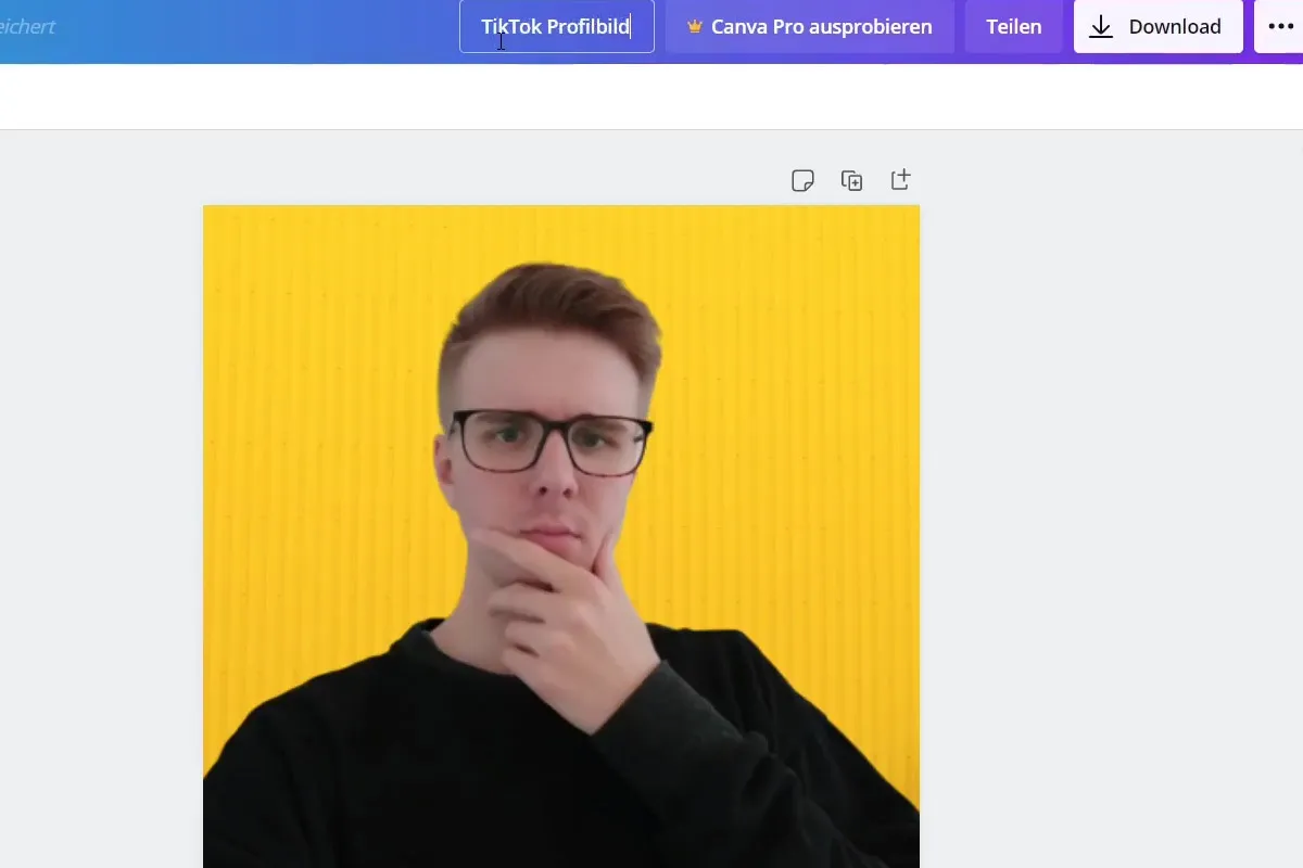 TikTok-Marketing-Tutorial: 5.1 | TikTok-Profilbild kostenlos erstellen mit Canva