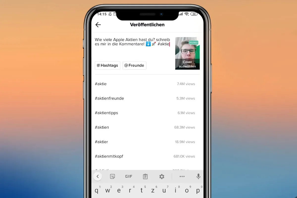 TikTok marketing tutorial: 7.1 | TikTok post: Hashtags