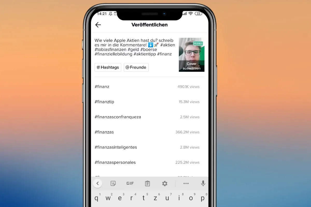 TikTok-Marketing-Tutorial: 7.3 | TikTok-Beitrag: Wie suche ich gute Hashtags aus?